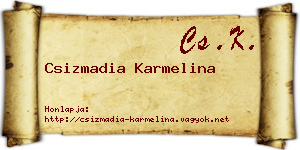 Csizmadia Karmelina névjegykártya